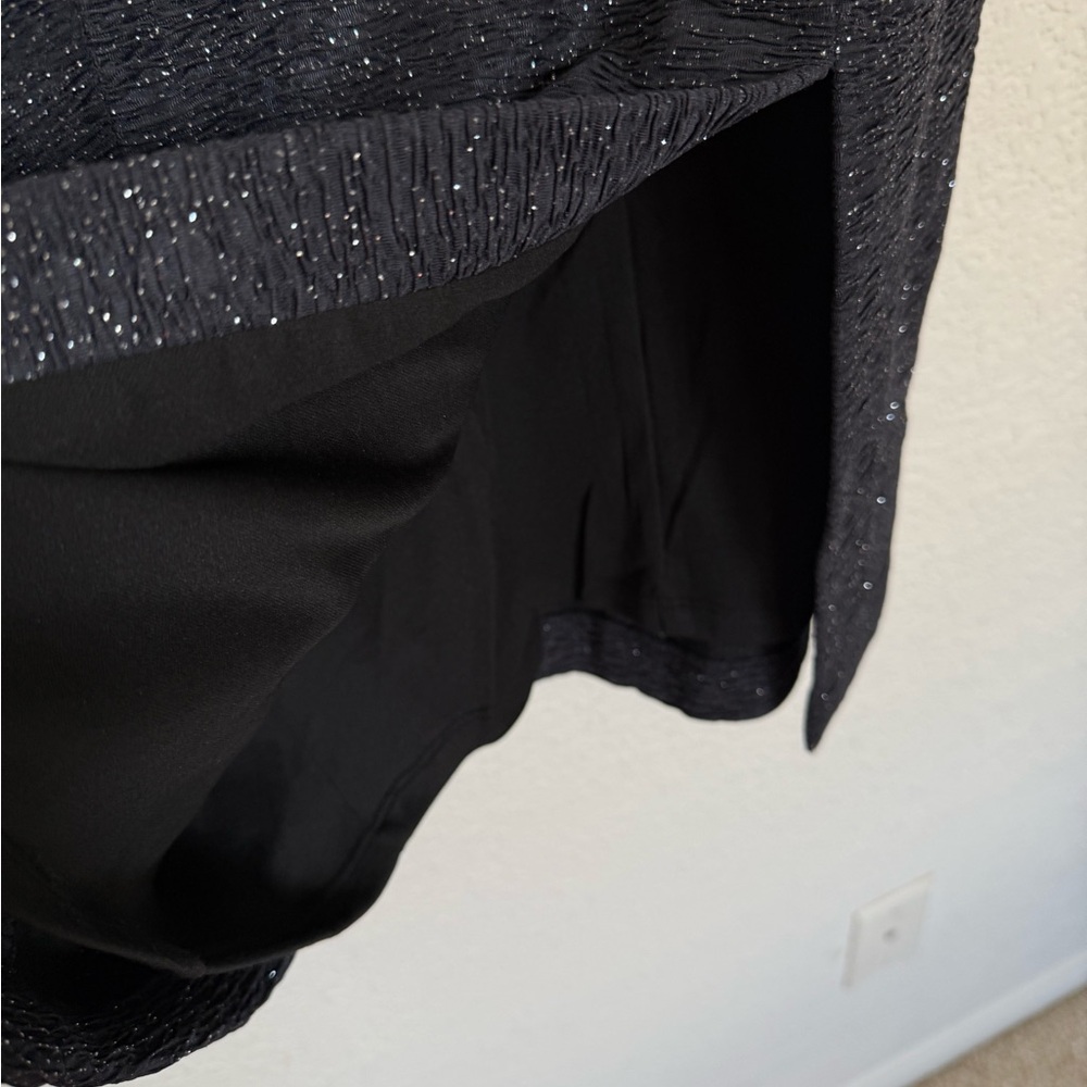 Eliza J Strapless Black & Silver Shimmer Dress | Glam Formal| Size 6 - Picture 12 of 14